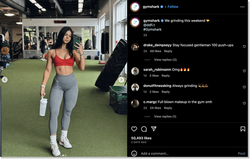 gymshark instagram influencer