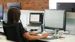 employee working on paid social